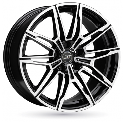 LLANTA ALUMINIO INFINY INDIVIDUAL WELT NEGRO BRILLANTECARA PULIDA 8,5 x 19 Et:30  5 x 120 72,6