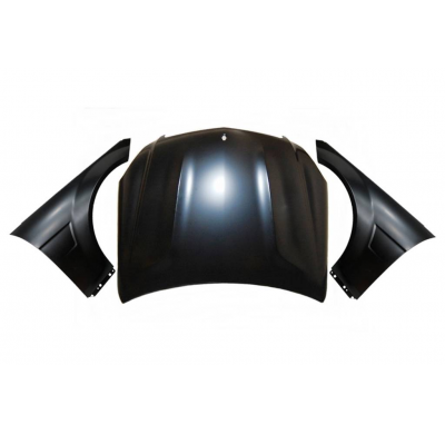 Capó y Aletas Mercedes W204 4P/COUPE/SW Look C63 AMG Metal