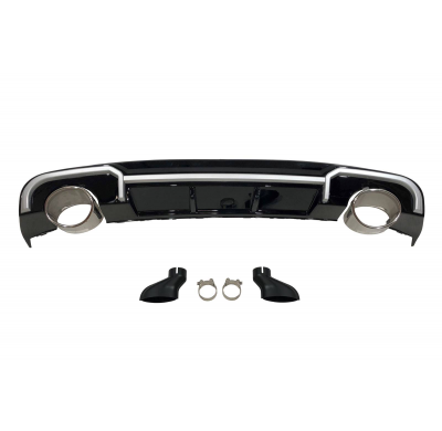 Difusor Trasero Audi A3 2016-2019 4 Puertas Look RS3 Plástico ABS