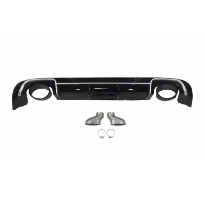 Difusor Trasero Audi A3 V8 4 puertas (Sedan) 2013-2015 Look RS3 ABS Plástico ABS