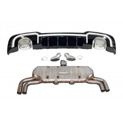 Difusor Trasero Audi A3 Sportback 2016-2019 Look RS3 ESCAPE Plástico ABS