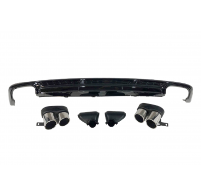 Difusor Trasero Audi A6 / A6 Avant C8 Look S6 Plástico ABS