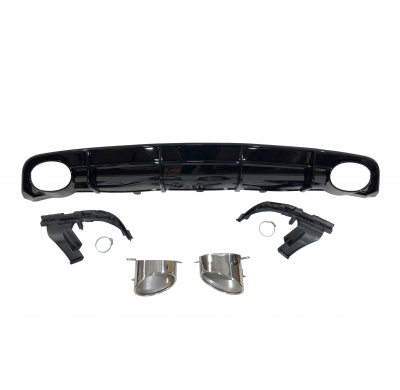 Difusor Trasero Audi A6 / A6 Avant Look RS6 2015-2018 C7 S-Line ABS Plástico ABS