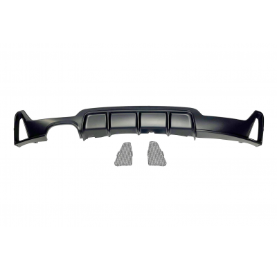 Difusor Trasero BMW F32 / F33 / F36 Look M Performance 1 Salida doble Plástico ABS