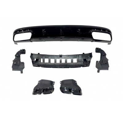 Difusor Trasero Mercedes C217 Coupe 2014-2020 Look Facelift S63 Plástico ABS