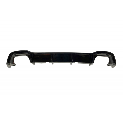 Difusor Trasero Volkswagen Golf 8 GTI Negro brillante 2 Salidas doble Plástico ABS