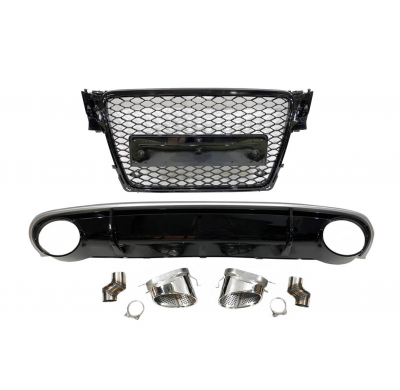 Kit De Carrocería Audi A4 Look RS4 B8 2009-2012 Plástico ABS