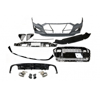 Kit De Carrocería Audi A6 C8 19-21 Avant / Sedan Look RS6 Plástico ABS