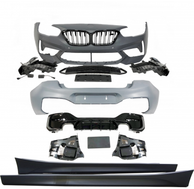 Kit De Carrocería BMW F20 LCI Look M2C 2 Salidas doble Brillante Negro Plástico ABS