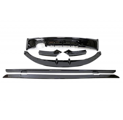 Kit De Carrocería BMW F22 / F23 Look M Performance Brillante Negro 1 Salida Plástico ABS