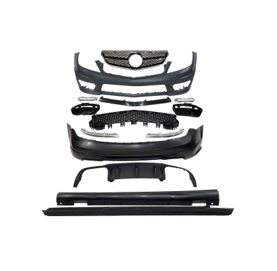 Kit De Carrocería Mercedes W204 4P 2007-2013 look AMG C63 Parrilla Plástico ABS