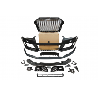 Paragolpes Delantero Audi A3 V8 13-15 Sportback / 3 Puertas  Look RS3 II Antinieblas Plástico ABS