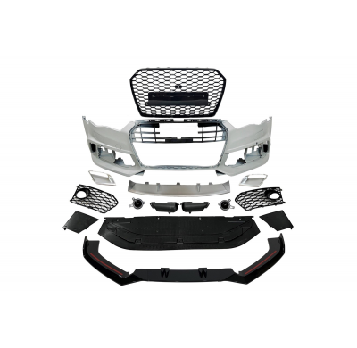 Paragolpes Delantero Audi A6 2015-2018 C7 Look RS6 Spoiler Cámara Plástico ABS