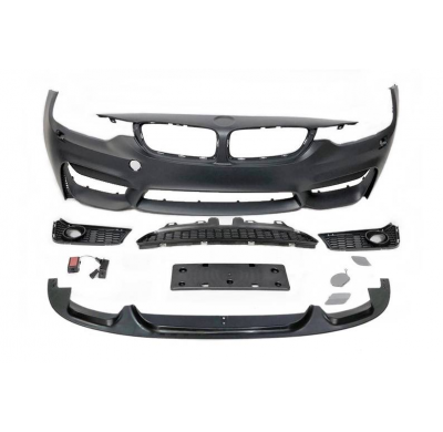 Paragolpes Delantero BMW F32 F33 F36 Look M4 III Lip spoiler Plástico ABS