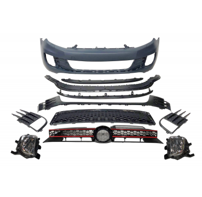 Paragolpes Delantero Volkswagen Golf 6 Look GTI Plástico ABS