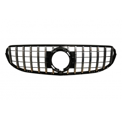 Parrilla Mercedes GLC X253 2020+ Look GT Chrome Negro Brillante Plástico ABS
