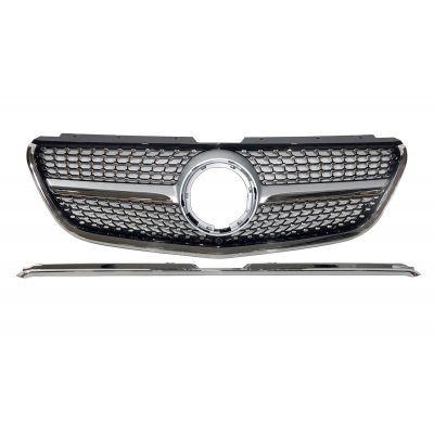 Parrilla Mercedes Vito W447 2022+ Look Diamond Plástico ABS