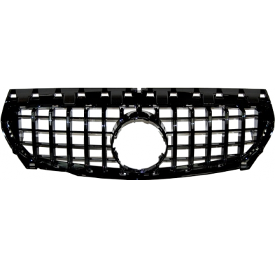 Parrilla Mercedes W117 CLA 2013-2019 Look GTR FULL BLACK Plástico ABS