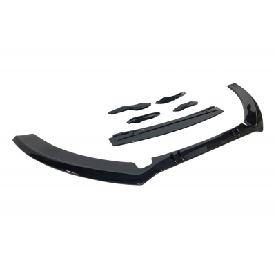 Spoiler Delantero Audi A6 2016-2018 look RS6  Negro Brillante Plástico ABS