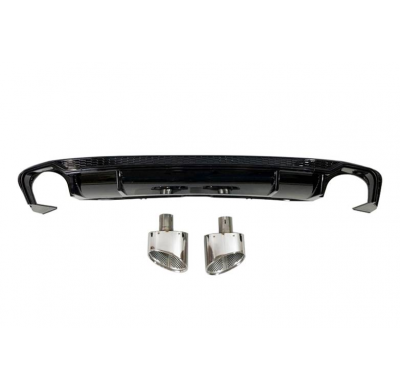 Difusor Trasero Audi A5 Sportback SLine 2017 Look S5 Plástico ABS