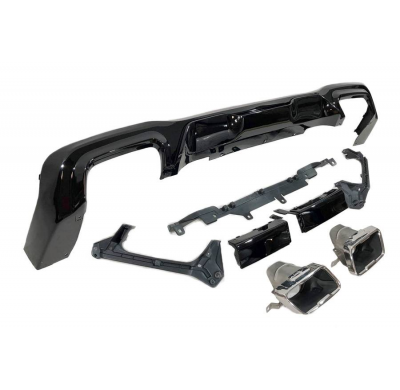 Difusor Trasero BMW F44 look M Performance Brillante Negro Plástico ABS