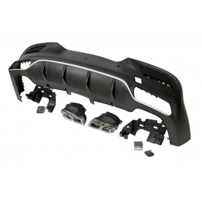 Difusor Trasero Mercedes C292 2014-2018 Look AMG GLE63 Plástico ABS