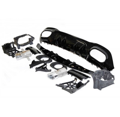 Difusor Trasero Mercedes V177 Look AMG A35 4 Puertas Plástico ABS