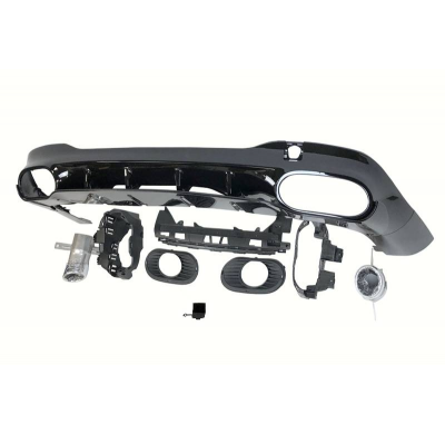 Difusor Trasero Mercedes W118 CLA Look A35 Negro Brillo Plástico ABS