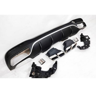 Difusor Trasero Mercedes W166 GLE 350 look AMG 63 Colas Plástico ABS