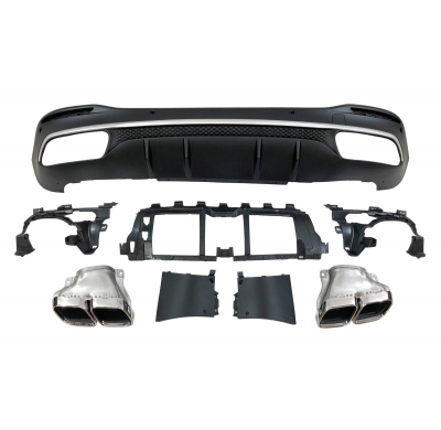 Difusor Trasero Mercedes W167 GLE 2020 Colas Plástico ABS