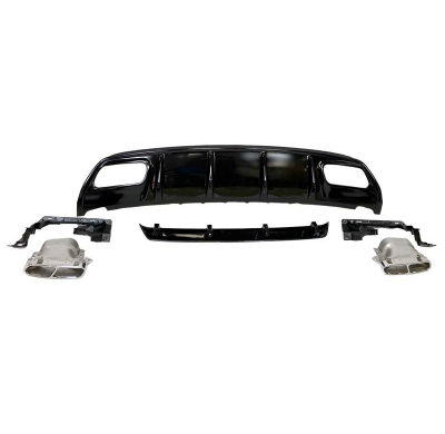 Difusor Trasero Mercedes W176 2012-2018 Look AMG A45 ABS Plástico ABS