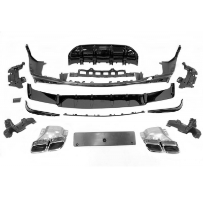 Difusor Trasero Mercedes X253 GLC 2020+ look AMG GLC63 Plástico ABS