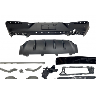 Difusor Trasero Mercedes X254 GLC 2023+ Coupe look AMG GLC63 Plástico ABS