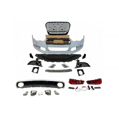 Kit De Carrocería Audi A6 C7 Sedan 2011-2014 Look RS6 Plástico ABS