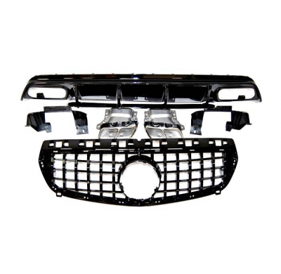 Kit De Carrocería Mercedes W176 2012-2015 Look GT Plástico ABS