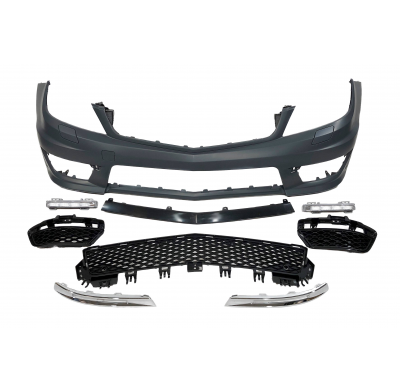 Kit De Carrocería Mercedes W204 4P 2007-2013 look AMG C63 Parrilla Plástico ABS