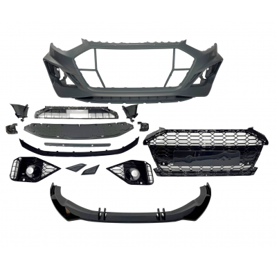 Paragolpes Delantero Audi A4 2020+ Look RS4 Spoiler Plástico ABS