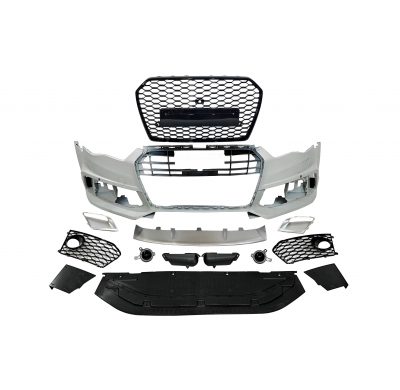 Paragolpes Delantero Audi A6 2015-2018 C7 Look RS6 Spoiler Cámara Plástico ABS