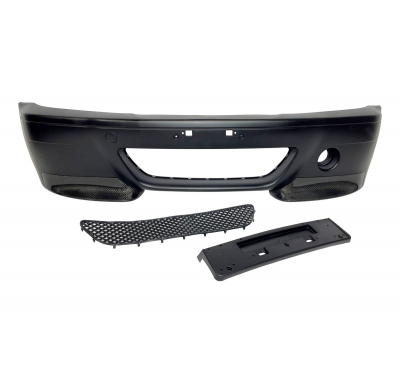 Paragolpes Delantero BMW E46 Look M3 ABS C/Punteras Carbono Look CSL Plástico ABS