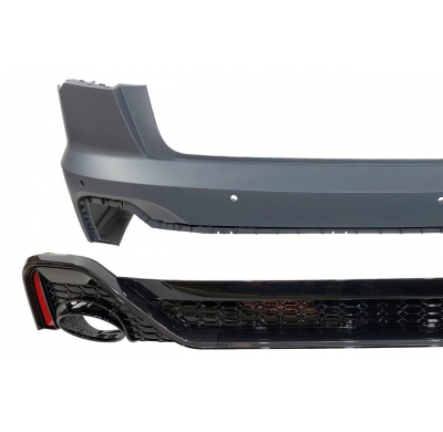 Paragolpes Trasero Audi A6 C8 4 puertas Look RS6 Carbono Plástico ABS