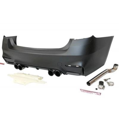 Paragolpes Trasero BMW F32 / F33 / F36 Look M4 Escape Plástico ABS