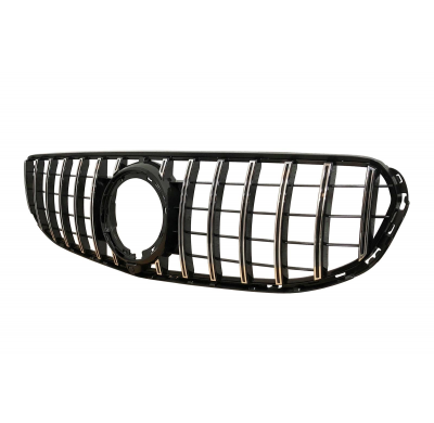 Parrilla Mercedes GLC X253 2020+ Look GT Chrome Negro Brillante Plástico ABS