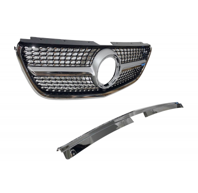 Parrilla Mercedes Vito W447 2022+ Look Diamond Plástico ABS