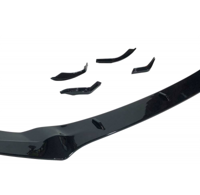 Spoiler Delantero Audi A3 2017-2019 look RS3 Negro Brillante Plástico ABS