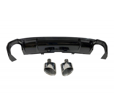 Difusor Trasero Audi A5 Sportback SLine 2017 Look S5 Plástico ABS