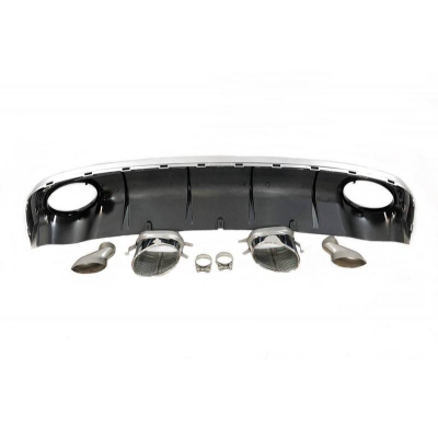 Difusor Trasero Audi A6 Sedan / Avant C7 2011-2014 Look RS6 ABS Plástico ABS