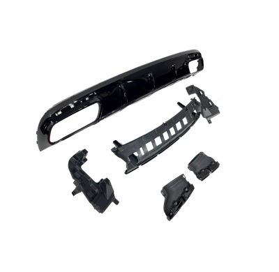 Difusor Trasero Mercedes C217 Coupe 2014-2020 Look Facelift S63 Plástico ABS
