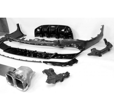 Difusor Trasero Mercedes X253 GLC 2020+ look AMG GLC63 Plástico ABS