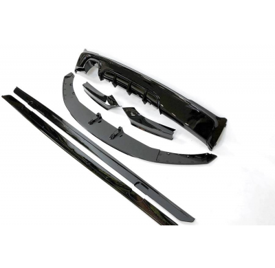 Kit De Carrocería BMW F22 / F23 Look M Performance Brillante Negro 1 Salida Plástico ABS