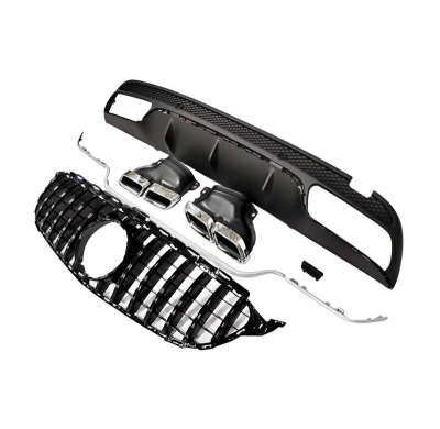 Kit De Carrocería Mercedes W205 2014-2018 4P / SW Look AMG C63 Plástico ABS